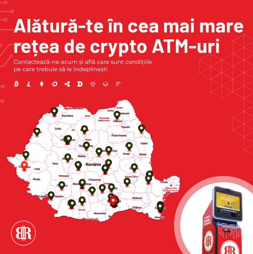 bitcoin romania, crypto ATM-uri